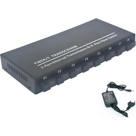 Commutateur fibre optique Gigabit 8 SC 2 1000M RJ45 B Prise UE (1/5)