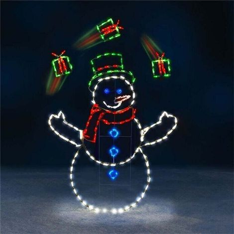 LED-Weihnachtsschneemannlichter, Außendekorationen, Außenfiguren, Gartendekorationen (1/4)