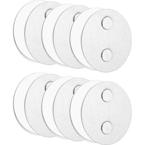 6 Pcs Support Magnétique pour Détecteur Brume avec Pastilles Adhésives Extra Fortes Montage Magnétique Universel à 2 Voies pour Suspendre 50mm Diamètre pour Alarmes (1/5)