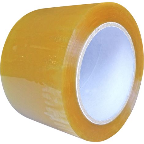 Lot de 6 Ruban adhésif polypropylène caoutchouc naturel 75 mm x 100 M Transparent