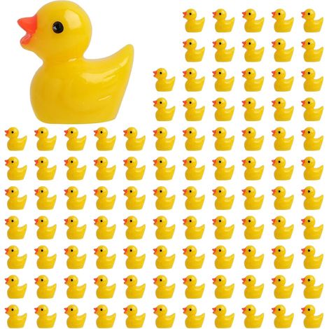 100 Canard, Résine, 2x1,5cm, Imperméable, Décoration, Jardin Aquarium Maison