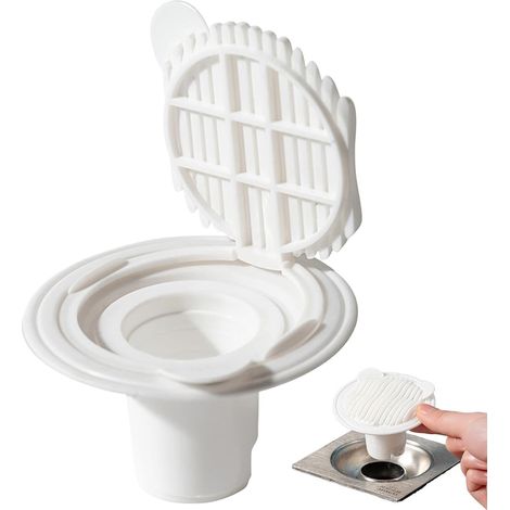 Bonde De Sol Pour Douche Et Dispositif Anti-Refoulement Étanche Avec Valve Insert Bloqueur D'Odeurs Pour Une Utilisation Dans Salle D'Eau, Cuisine, Lavabo, Hôtel, Dortoir Et Cave (1/5)