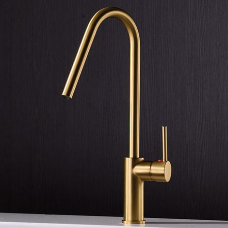 Imex -  Grifo Monomando de Cocina Alto Oro Serie  Kenia