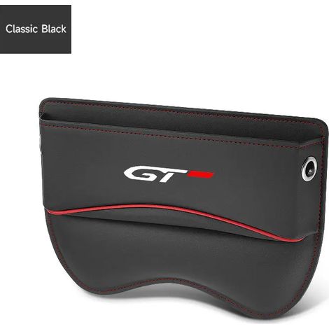 Boîte de rangement en cuir noir pour l'espace entre les sièges auto Peugeot GT GTline 206 208 306 307 308 2008 3008 (1/5)