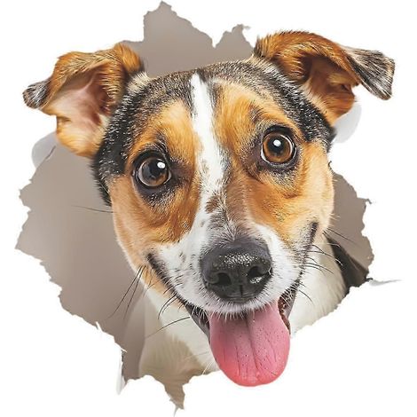 Autocollant décoratif pour couvercle de toilette avec un chien rigolo, à faire soi-même, pour salle de bain et WC. (1/5)