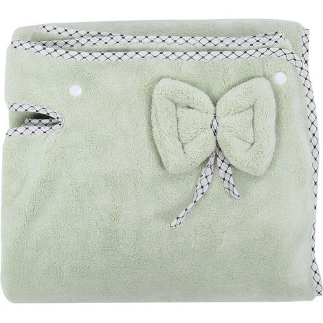 Serviette De Bain En Molleton Corail - 80 X 140 Cm - Vert - Pour Femme Et Fille (1/5)