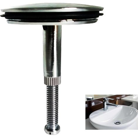 Tappo per vasca di qualità premium - 43 mm - Acciaio inossidabile - Per lavabo e vasca - Per scarico standard - Regolabile