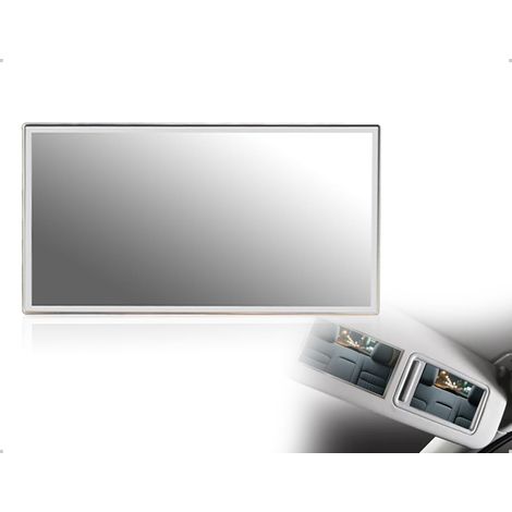 Miroir Pare Soleil, Miroir Cosmétique Portable et Autocollant, pour Dossiers de Sièges Auto, Camions, SUV, Rouge à Lèvres, Sourcils (Grand, Carré) (1/4)