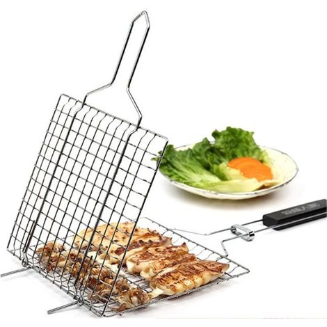 Barbecue, grille en acier inoxydable, pièces détachées pour barbecue, accessoires de rechange, panier chauffant portable pour barbecue, poisson et légumes (1/5)