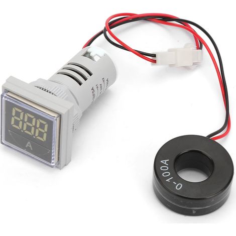 Ampèremètre Numérique AC 220V - Affichage LED 0-100A - Pour Industrie Et Machines - Diamètre 22mm (1/5)