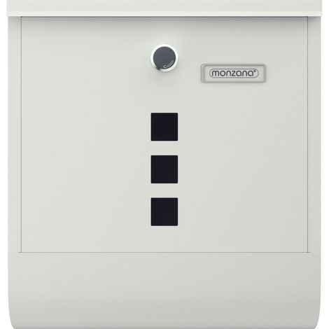 Mailbox stainless steel white with window wall mounted