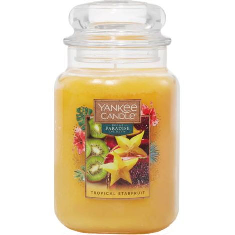 Vela Yankee Candle grande con aroma a carambola tropical, 623 g