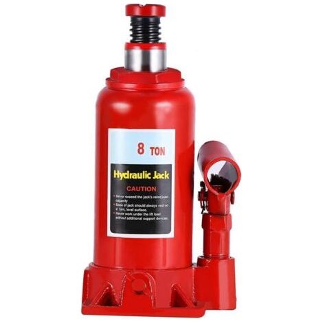 Cric Hydraulique,Cric Bouteille hydraulique 8 T,Cric de Levage hydraulique Portable Cric de Chariot hydraulique,Cric à Piston/Compact pour Voiture Van Bateau Camion Caravane (1/4)