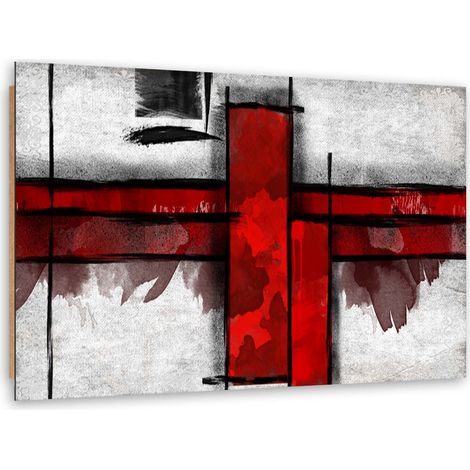Quadro deco panel, Rettangoli rossi - 100x70 (1/5)