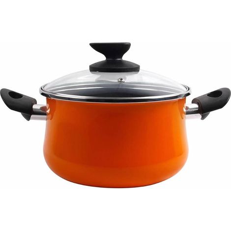 Olla de Acero Esmaltado MAGEFESA Valencia con Tapa de Cristal 16 cm 01114647 (1/2)