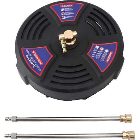Nettoyeur de surface 33 cm pour nettoyeur haute pression pression de travail 2500 PSI raccord rapide 1/4 pouce avec 2 lances d'extension (1/5)