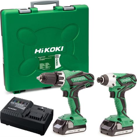 HiKOKI Twin Pack Combi Drill And Impact Driver 18V 2 x 1.5Ah Li-ion KC18DGLJAZ (1/5)