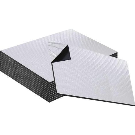 10 Pièces Isolation Phonique Tapis Lnsonorisant pour Autocollant Isolation Phonique Voiture Tapis Lsolant, Insonorisant Voiture pour Étanche Lgnifuge (400 x 250 x 5 MM) (1/5)