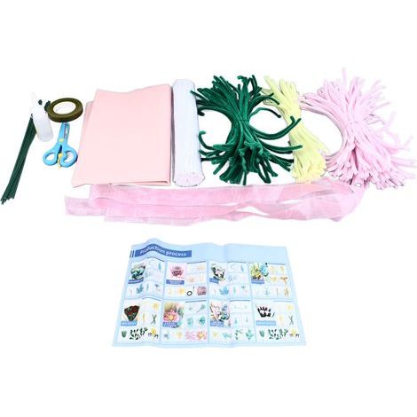 Cet ensemble de tiges florales en gel comprend des tiges flexibles et coupées pour des créations personnalisées, un accessoire de bouquet à bordure dorée, et est fabriqué dans un matériau imperméable (1/5)