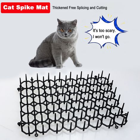 Tapis anti-chats à picots pour la maison, petit tapis répulsif pour chats, filet anti-chats carré pour jardin, 15 x 20 cm (1/2)