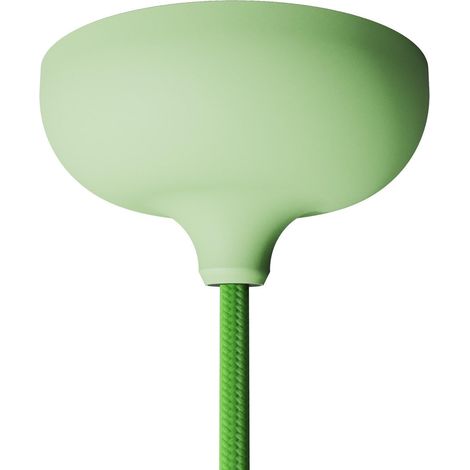 Kit rosone in silicone con foro centrale e predisposizione per foro laterale Verde prato