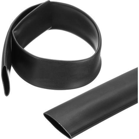 10 Pièces Gaine Thermorétractable Étanche 15.4mm Diamètre 0.3 m Longueur 3:1 Rapport de Rétrécissement Tube Thermoretractable à Double Paroi avec Colle Marine pour Isolation, Noir (1/5)