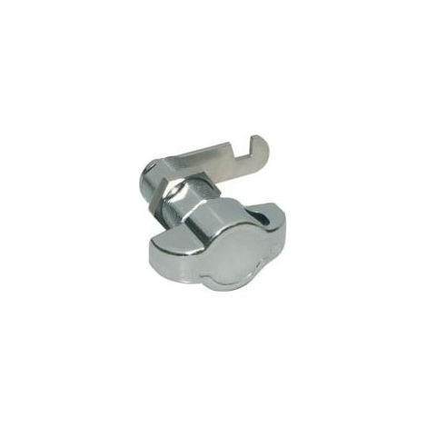 Bouton porte cadenas avec batteuse – Pour casier bois 19 mm – Décor nickelé – Hauteur 40 mm – Rotation 90° – Ojmar (1/5)