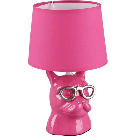 Lampe de table DOSY rose, céramique/tissu E14 RL 29 cm (1/5)