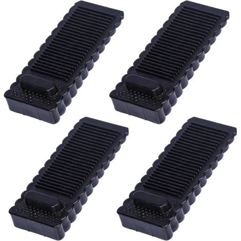 Fermaporta 4 pezzi - nero - flessibile - paracolpi per porta - autoadesivo - 941,4 cm - gomma (1/5)