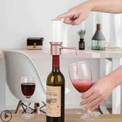 Ensemble aérateur de vin électrique, verseur automatique, distributeur de vin avec bec verseur et bouchon à vide (1/4)