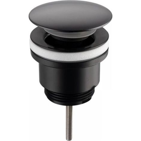 Noir mat bonde, Pop-Up,Bouchon universel compatible avec lavabo et bidet avec ou sans trop-plein (1/4)