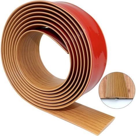 Bande adhésive flexible en PVC pour seuil – 300 × 4 cm – effet bois – auto-adhésif double face – idéal pour sols stratifiés et carrelage (1/5)