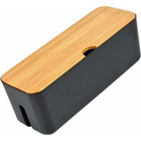 Plastic Cable Management Box, Plastic Plug, Cable Organizer, Power Strip Storage Box, Hider Stripe, Surge Protector with Cover (1/5)