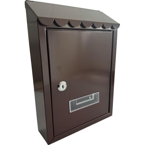 Cassetta Postale per Esterno da parete con serratura 300x210x7 cm Colore Marrone Colore Marrone (1/4)