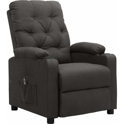 Maison Exclusive - Relaxsessel Elektrisch Dunkelgrau Stoff (1/5)