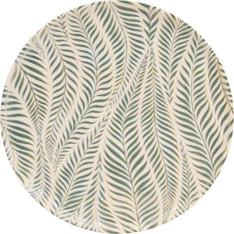 Lot de 6 Assiettes Plates "Gina" 28cm Vert