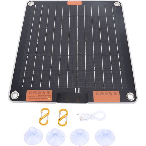 Panneau solaire Double face 20W, Double sortie TYPE C 5V 2A, Ultra fin, Portable pour voyage et Camping (1/5)