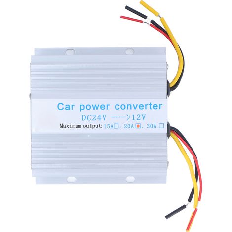 Convertisseur abaisseur 24V à 12V en alliage d'aluminium 240W 20A, régulateur de tension DC pour GPS et navigation (1/5)