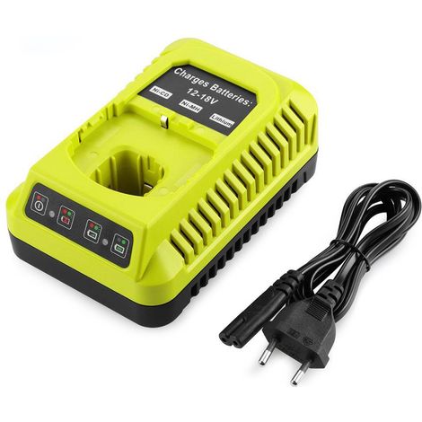 Cargador doble P117 para baterías Ryobi de 18 V, 12 V y 18 V de iones de litio y NiCd NiMH Cargador para baterías Plus (1/2)