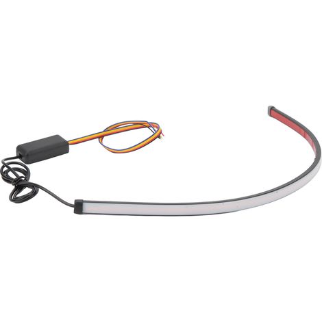 Barre lumineuse de feu stop 12V 45cm/17.7in, clignotant ambre et rouge dynamique, feu de frein et clignotant pour auto, moto, véhicule électrique (1/5)
