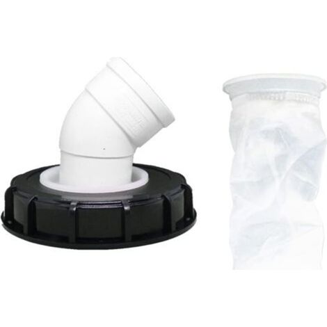 45°Filtre à Couvercle IBC, Filtre à Eau de Pluie en Nylon 163 mm, Lavable avec Couvercle pour réservoir d'eau de Pluie IBC DN 150 (1/5)