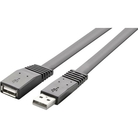 Trywise Câble USB USB 2.0 USB-A mâle, USB-A femelle 2.00 m noir très flexible RF-4096134 Y832461 (1/3)