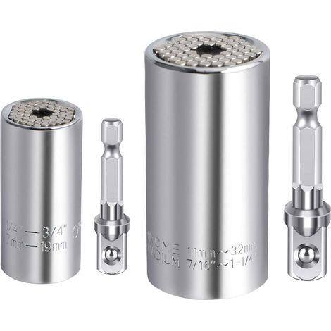 Universal Socket Wrench Kit 7-19mm,11-32mm Drill Socket Universal Wrench Multi-Hand Tool Universal Socket Wrench Gator Grip (1/5)