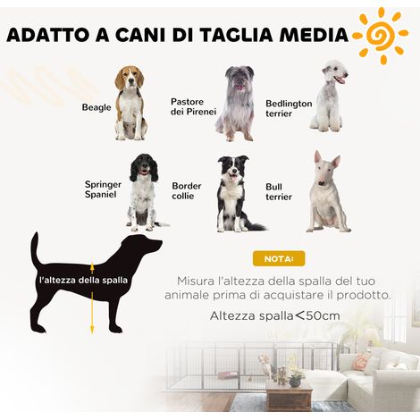 Enclos pour chien 12 panneaux acier noir 68x1.5x80cm modulable avec porte d'accès (1/5)