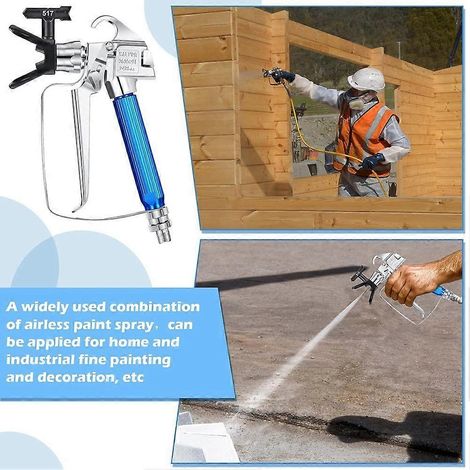 Ensemble de 2 pulvérisateurs de peinture sans air haute pression avec buse 517 et joint pivotant pour accessoires de pulvérisateur à pompe (1/5)