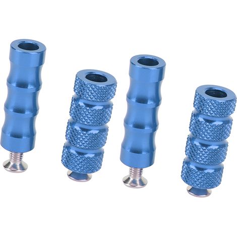2 paires de repose-pieds de frein pour moto, finition CNC, placage, ajustement précis, pour boulons de fixation M6 (6 mm), bleu (1/5)