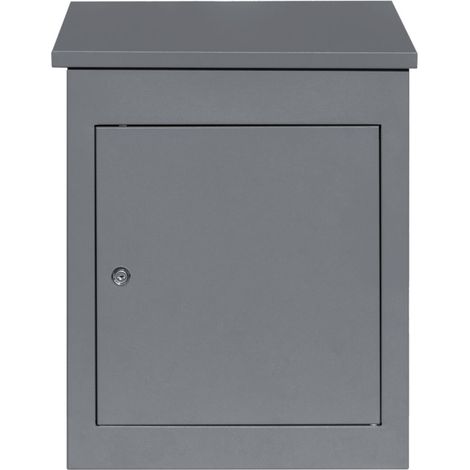 Paketkasten Paketbox Anti-Diebstahl Paketbriefkasten Grau Postbox Postkasten