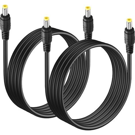 Câble d'adaptateur d'alimentation DC de 1,5 m, rallonge d'alimentation de caméra de surveillance mâle à mâle DC 5,5 x 2,5 mm pour caméra de surveillance, bande lumineuse LED (1/5)