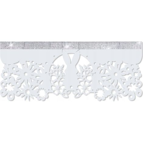 Tenda da cucina N13 Envy, Primavera, 90 x 36 cm, bianca