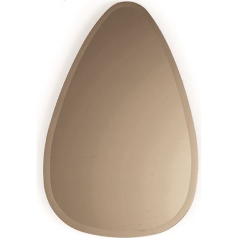 Specchio da parete a goccia con bisellatura perimetrale NORA Bronzo (1/3)